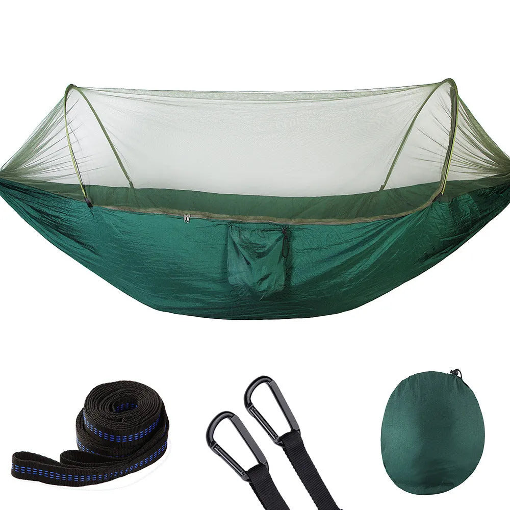 Fully Automatic Quick Opening Hammock With Mosquito Net - Bellarte Enchanté Fully Automatic Quick Opening Hammock With Mosquito Net